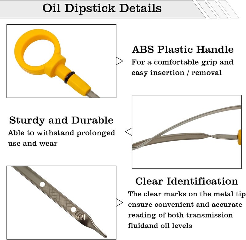 FBLOWMOD 53034186AD Engine Oil Dipstick Indicator, Compatible with 2011-2015 Jeep Grand Cherokee Dodge Durango 5.7L HEMI Engine Oil Fluid Level Dip Stick Replace 53034186AB - Image 4